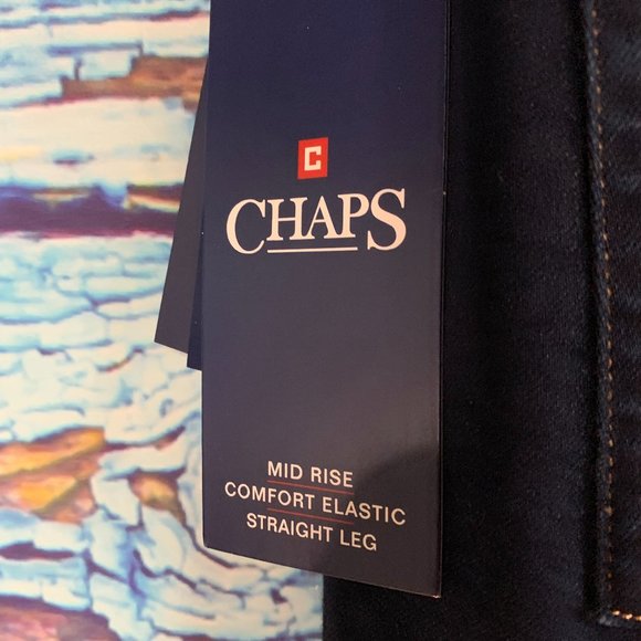 Chaps Mid Rise Straight Leg Denim Jeans - Picture 4 of 5